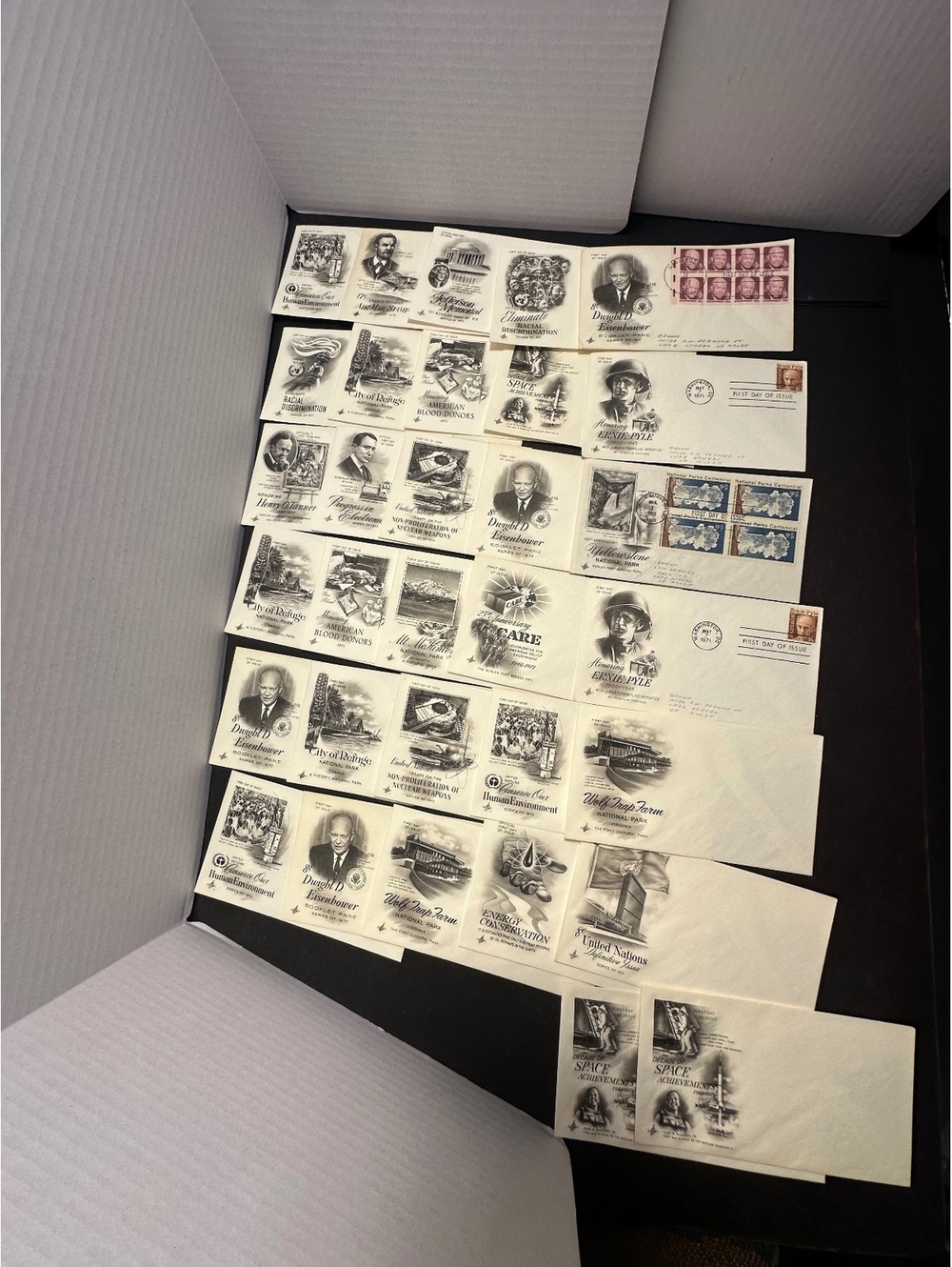32 Vintage First Day Covers 1971-1973 ArtCraft U.S. Stamps FDC Lot #8